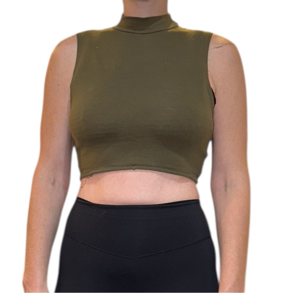 Truly Madly Deeply Olive Crop Top